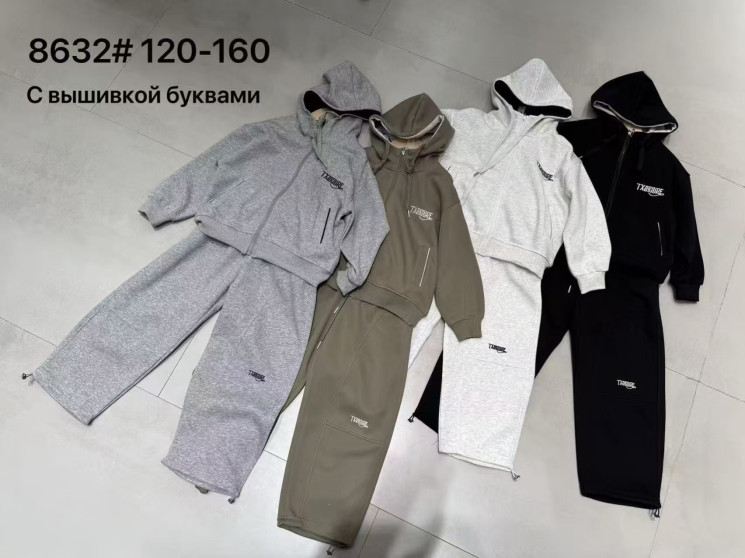 Спортивний костюм дитячий "8632" двохнитка (р: 120-160см) 4 кольори, в упаковці 5 шт. №388357 - AMD SE905