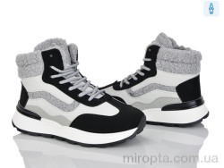 Черевики 8712 grey-black р: 36-41, в упаковці: 8 пар, купити тільки гуртом