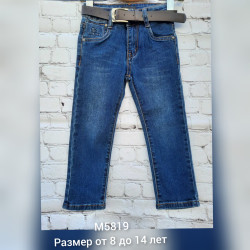 Джинсові штани для хлопчика, джинс стрейч, м. M5819 (Розмір: 8-14 років), в упаковці 6 штук №324070