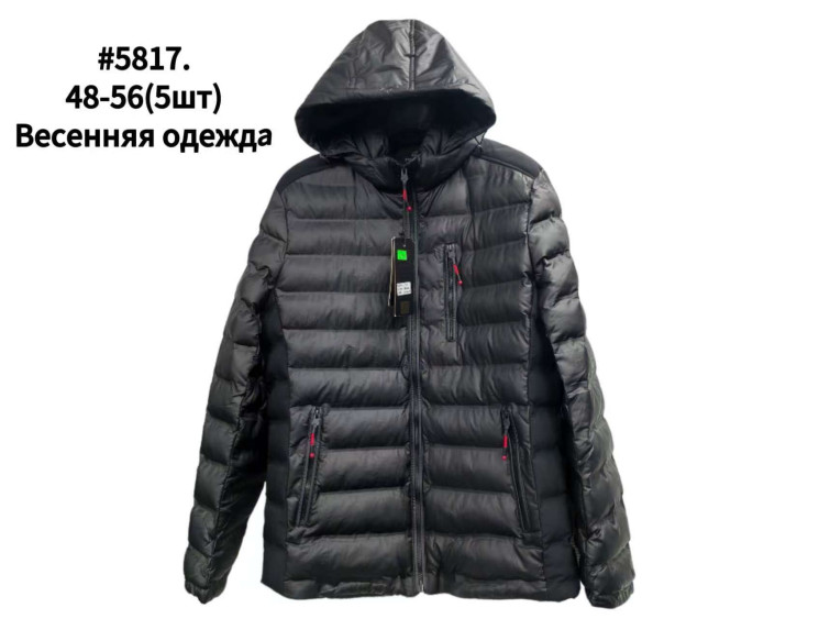 Куртка весняна чоловіча, плащівка, холофайбер, м.5817 (р. 48-56 ), в упаковці 5 штук №339445 - Vanda SE1013