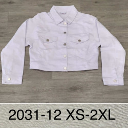 Джинсова Куртка жіноча  м.2031-12  (р: XS-2XL)  в упаковці 6 штук  №752363