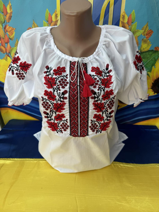 Вишиванка дитяча, паплін (розміри: 152-170), в упаковці 4 штуки №313814 - Delux 909