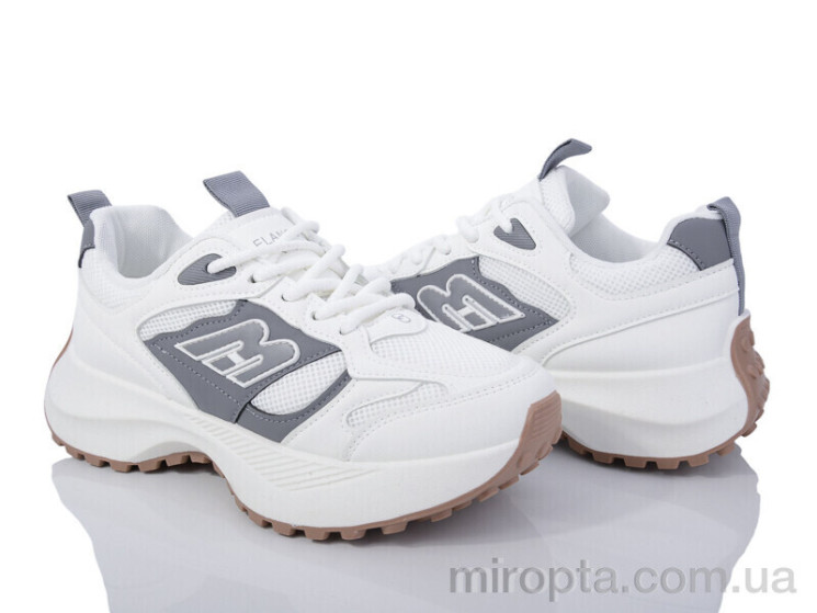 Кросівки 136-33 white-grey р: 36-41, в упаковці: 8 пар, купити тільки гуртом - 945597