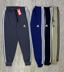 Спортивні штани чоловічі Adidas "209" турецька двохнитка, пеньє (р: 46-54) 4 кольори, в упаковці 5 шт. №365352