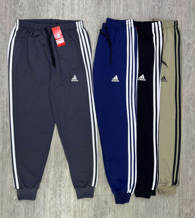 Спортивні штани чоловічі Adidas "209" турецька двохнитка, пеньє (р: 46-54) 4 кольори, в упаковці 5 шт. №365352 - Spider