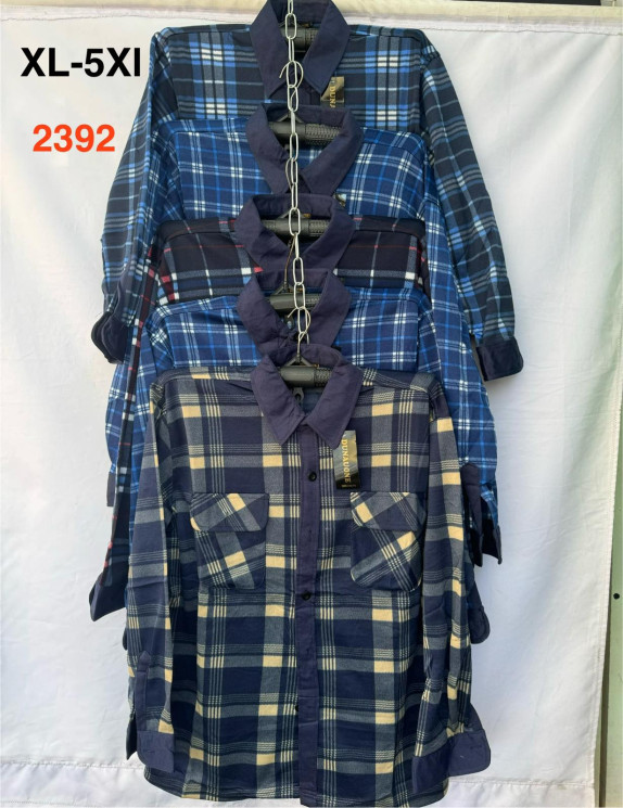 Сорочка чоловіча, байка 2392 (р: М-4ХL) в упаковці 5 штук різного кольору №700098 - Megasport