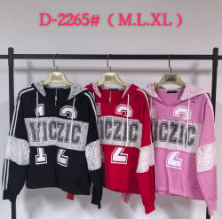 Батник жіночий двохнитка  з ажурними вставками  м.D2265 (Розмір:M-XL) мікс кольорів в упаковці 3 штуки №761583