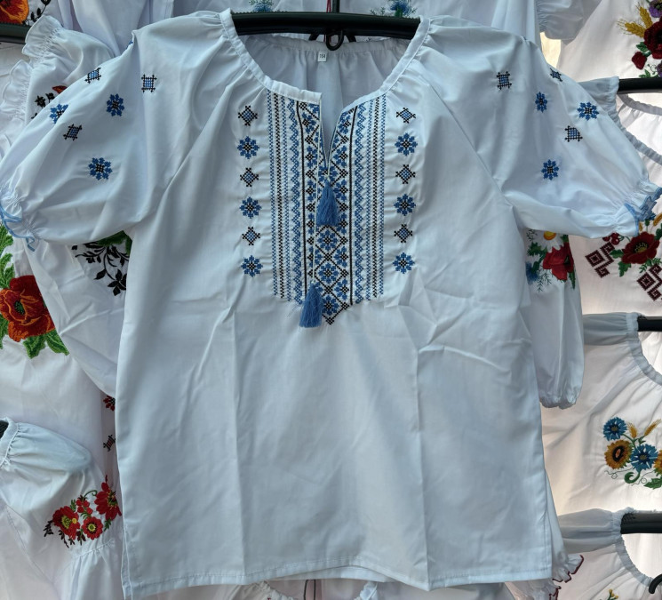Вишиванка дитяча, паплін (розміри: 152-170), в упаковці 4 штуки №317805 - Delux 909