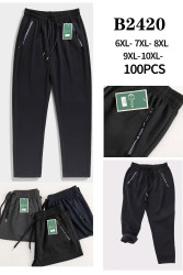 Спортивні штани жіночі трикотаж фліс м.B2420 (р: 6XL-10XL) 3 кольори в упаковці 10 штук №758334
