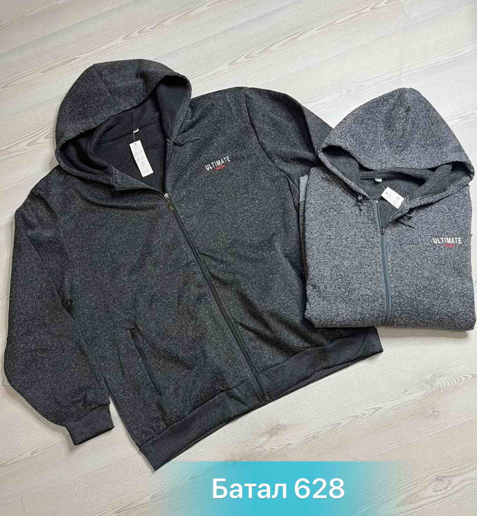 Кофта чоловіча "625" трикотаж/фліс батал (розмір: 58-68) 2 кольори в уп 6 шт. №152025 -  NikolayNolen SE2152