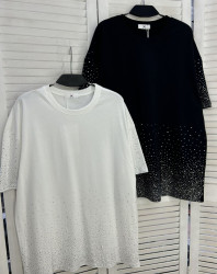 Футболка жіноча "2171" котон (р: one size) 2 кольори, в упаковці 5 шт. №385909