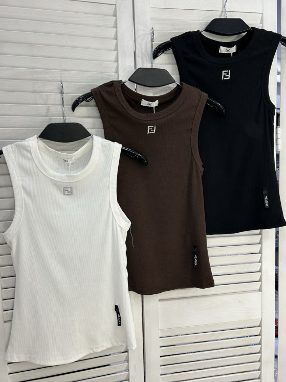 Майка жіноча "2206" рубчик (р: one size) 3 кольори, в упаковці 5 шт. №385971 - Mercury SE927