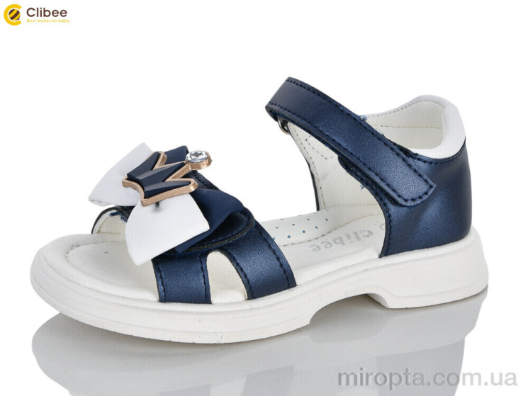 Босоніжки AB334 d.blue-white р: 26-31, в упаковці: 5 пар, купити тільки гуртом - 1198299