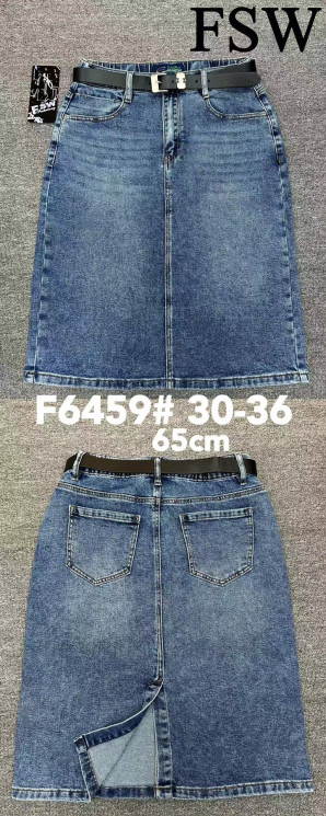 Спідниця жіноча джинсова м.F6459 (р:30-36) в упаковці 6 штук  №756767 - DashaDzins 3360
