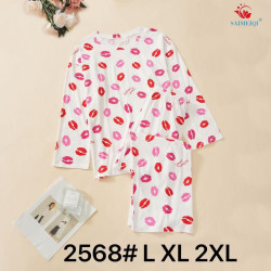 Піжама жіноча трикотаж м.2568 (Розмір: L-2XL) в упаковці 3 штуки №755932