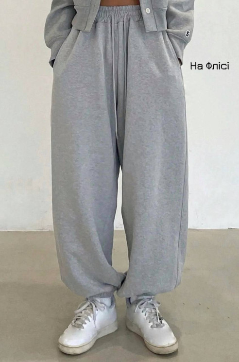 Штани жіночі, трьохнитка на флісі, м. 7184 (р: 42-46, 48-50) №716217 - GrandFashion AV4663 м. 7184