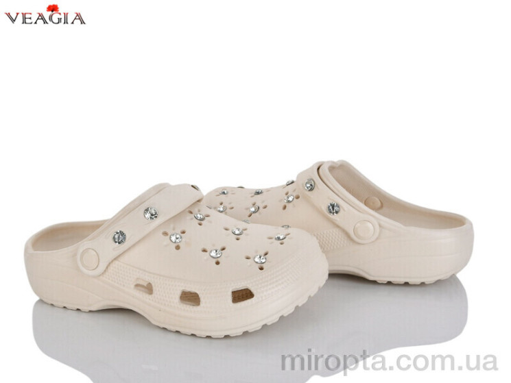 Крокси 3008-3 beige р: 36-41, в упаковці: 10 пар, купити тільки гуртом - 1171260