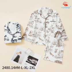 Піжама жіноча трикотаж м.2480.14 (Розмір: M-2XL) 2 кольора в упаковці 4 штуки №756523