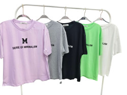 Футболка жіноча, котон (розмір: L-2XL ), мікс кольорів, в упаковці 6 штук №344627