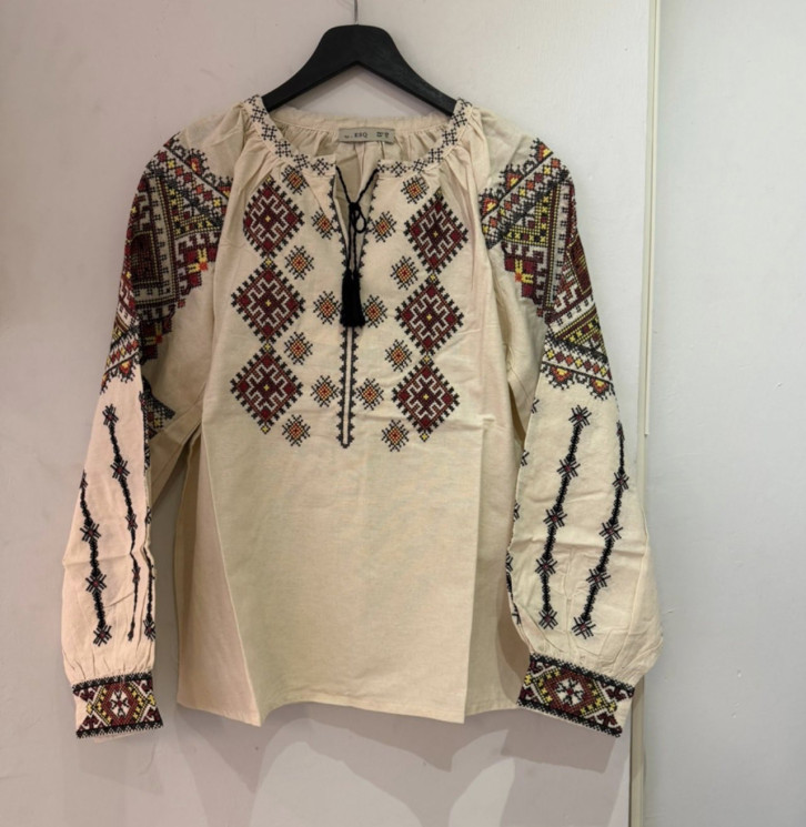 Вишиванка жіноча, льон (розміри: S,M,L ), в упаковці 3 штуки №342746 - Delux 909