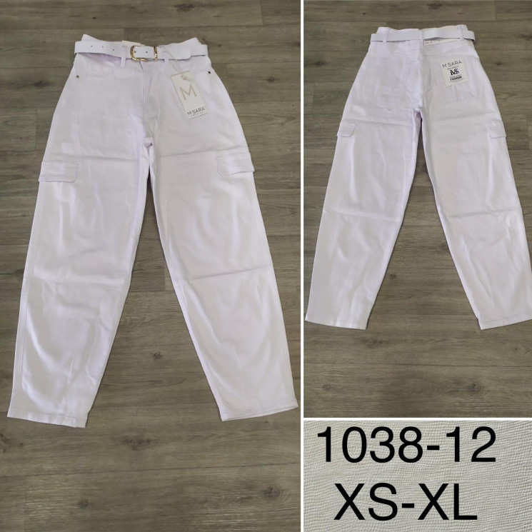 Джинси жіночі Cкейтер з ременем   м.81038-12  (р: XS-XL)  в упаковці 6 штук  №752365 - UNO2Uva SER1864