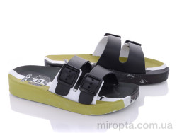 Шльопанці 12329 black-khaki р: 30-35, в упаковці: 6 пар, купити тільки гуртом