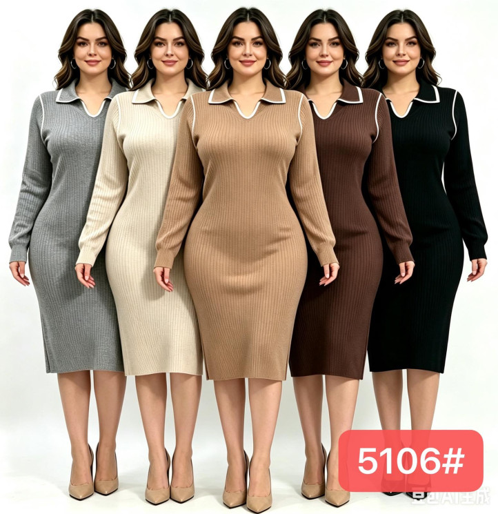 Сукня жіноча кашемір м.5106 (р.46-50) мікс кольорів в упаковці 5 штук №764882 - Cute WE3128