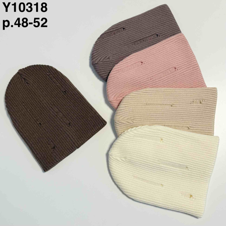 Шапка дитяча "Y10318" віскоза (р: 48-52) мікс кольорів, в упаковці 5 шт. №389635 - Koroleva 470