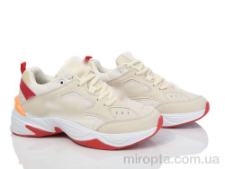 Кросівки HD62-B1897-11 beige-red р: 36-41, в упаковці: 8 пар, купити тільки гуртом