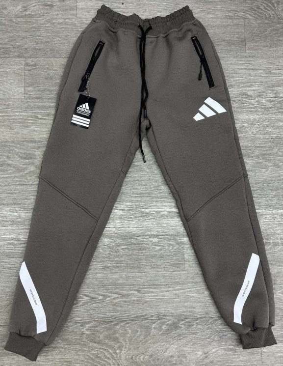 Спортивні штани чоловічі на флісі Adidas "1032" (р: M-3XL) в упаковці 5 шт. №377116 - Spider