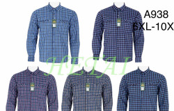 Сорочка чоловіча на флісі "А938" (р: 6XL-10XL) мікс кольорів, в упаковці 5 шт. №377119
