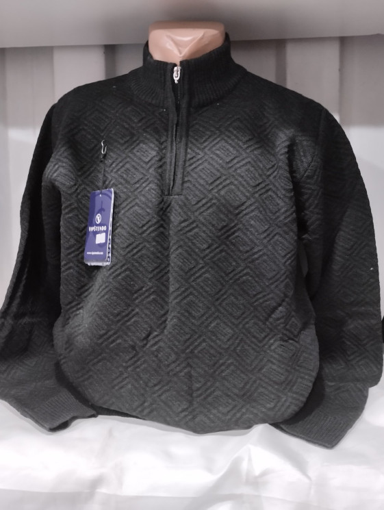 Светр чоловічий, трикотаж, батал (р: 2XL-4XL) 3 кольори, в упаковці 3 шт №600946 - Stinger WE1120