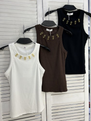 Майка жіноча "2227" рубчик (р: one size) 3 кольори, в упаковці 5 шт. №385973