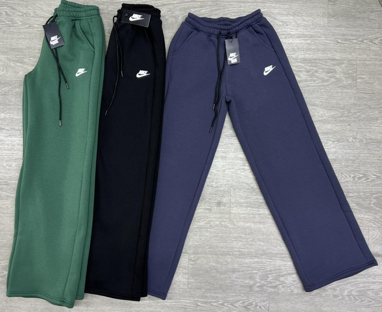 Спортивні штани підліткові на флісі 1035-3 "Nike" (р: 13-17 років) 3 кольори, в упаковці 5 шт. №377350 - Spider
