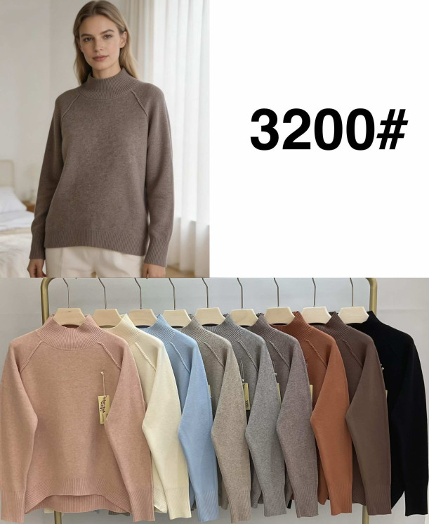 Кофта жіноча кашемір м.3200 (р.48-52) мікс кольорів в упаковці 5 штук №763915 - Cute WE3128