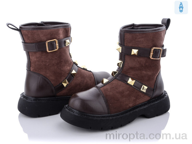 Черевики 197-72 brown р: 36-41, в упаковці: 8 пар, купити тільки гуртом - 669142