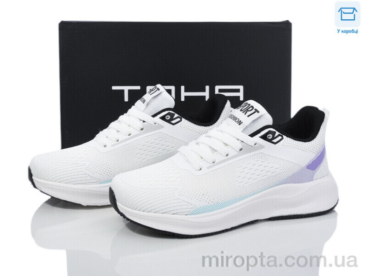 Кросівки 009 white-l.purple р: 36-41, в упаковці: 8 пар, купити тільки гуртом - 1041526