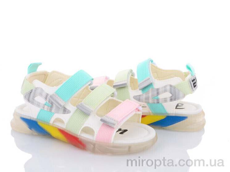 Сандалі PL16(CB18122) pink-green р: 32-37, в упаковці: 6 пар, купити тільки гуртом - 823038