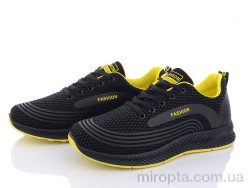 Кросівки 197-144 black-yellow р: 40-45, в упаковці: 8 пар, купити тільки гуртом