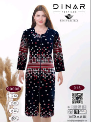 Халат жіночий, двусторонній велюр, м.90006-015 (Розмір: 2XL-5XL), в упаковці 4 штуки №320454