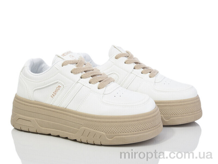 Кросівки 176-44 white-beige р: 36-40, в упаковці: 8 пар, купити тільки гуртом - 974361
