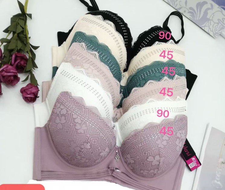 Бюстгальтер жіночий, комбінований, м.1500, р. С, 6 кольорів, в упаковці 6 штук №322625 - Belio HR1840