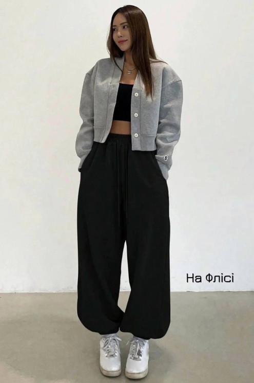 Штани жіночі, трьохнитка на флісі, м. 7184 (р: 42-46, 48-50) №716218 - GrandFashion AV4663 м. 7184