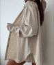 Костюм жіночий (сорочка + шорти + топ + хустинка), льон м. 591 (р. onesize) №408729 - MinimalBrand RN4956 мод. 591