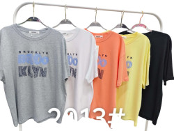 Футболка жіноча, котон (розмір: L-2XL ), мікс кольорів, в упаковці 6 штук №344629