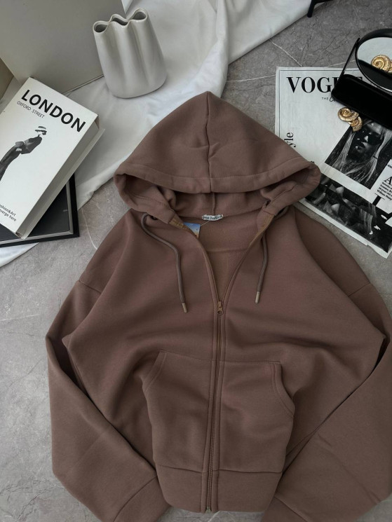 Кофта жіноча, трьохнитка на флісі, м. 052 (р: 42-46, 48-54) №714474 - GrandFashion AV4663 м. 052