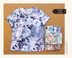 Футболки жіночі, котон, м.SY6525 (р: M-4XL), мікс кольорів, в упаковці 12 штук №328115