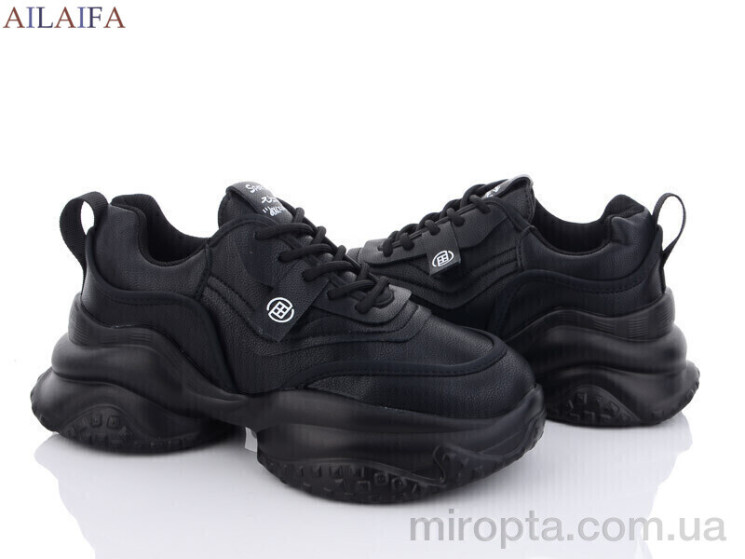 Кросівки 8112 all black піна р: 36-41, в упаковці: 6 пар, купити тільки гуртом - 1206699