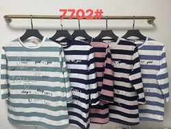 Футболка жіноча, трикотаж, м.7702 (р. 2XL-5XL ), мікс кольорів, в упаковці 8 штук №324435