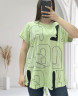 Футболка жіноча на завʼязці, м.25311 (р.  L, XL, 2XL), 7 кольорів, в упаковці 3 штуки №750927 - Smile RZ 4457